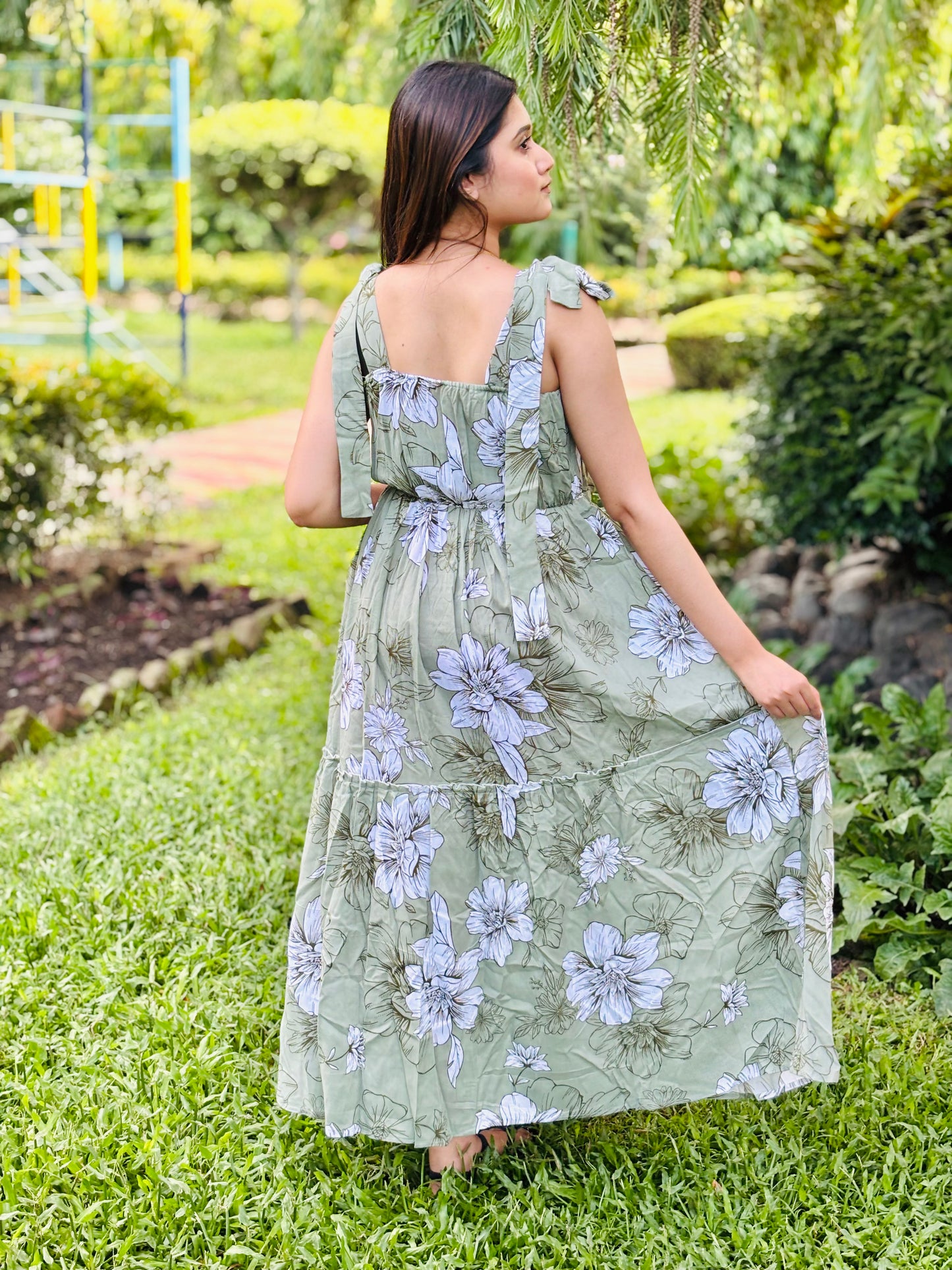 Women reyon printed dress