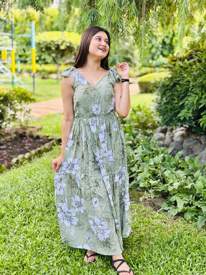 Women reyon printed dress