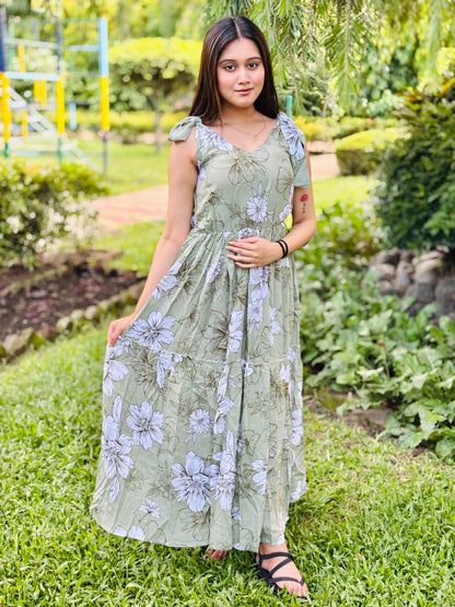 Women reyon printed dress