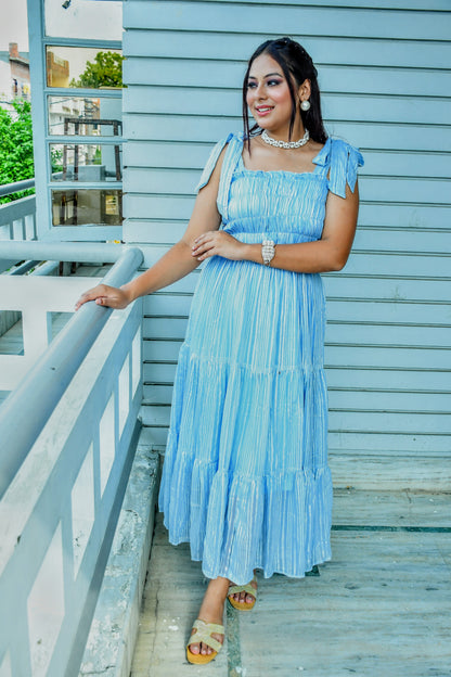 Women georgette sky dress