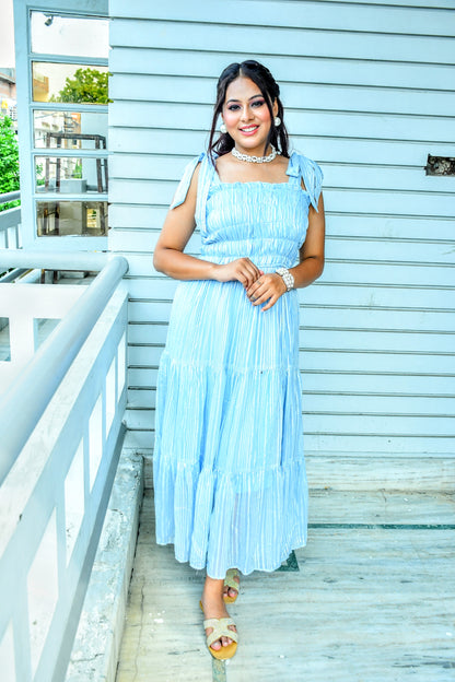 Women georgette sky dress