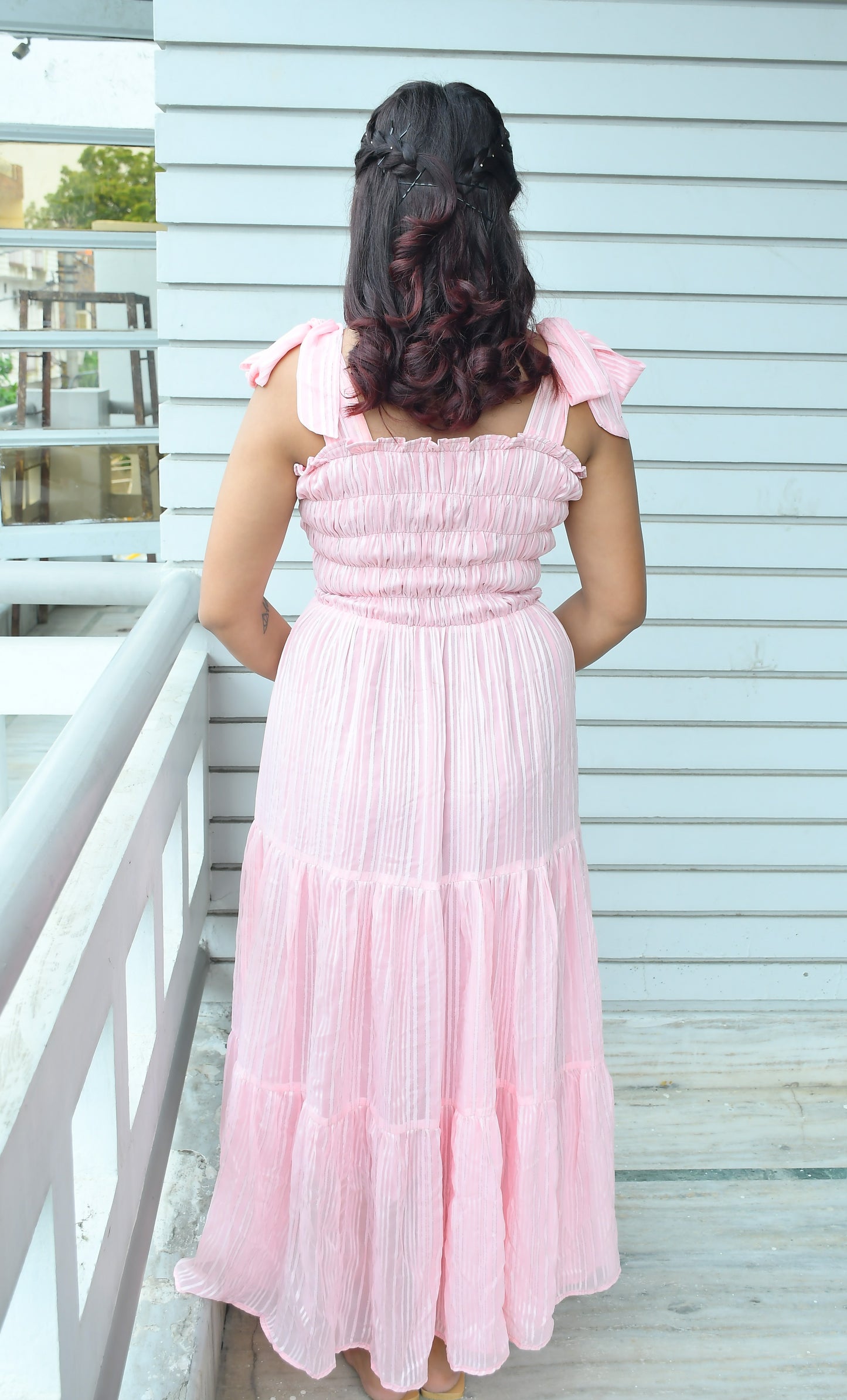 Women georgette Pink dress