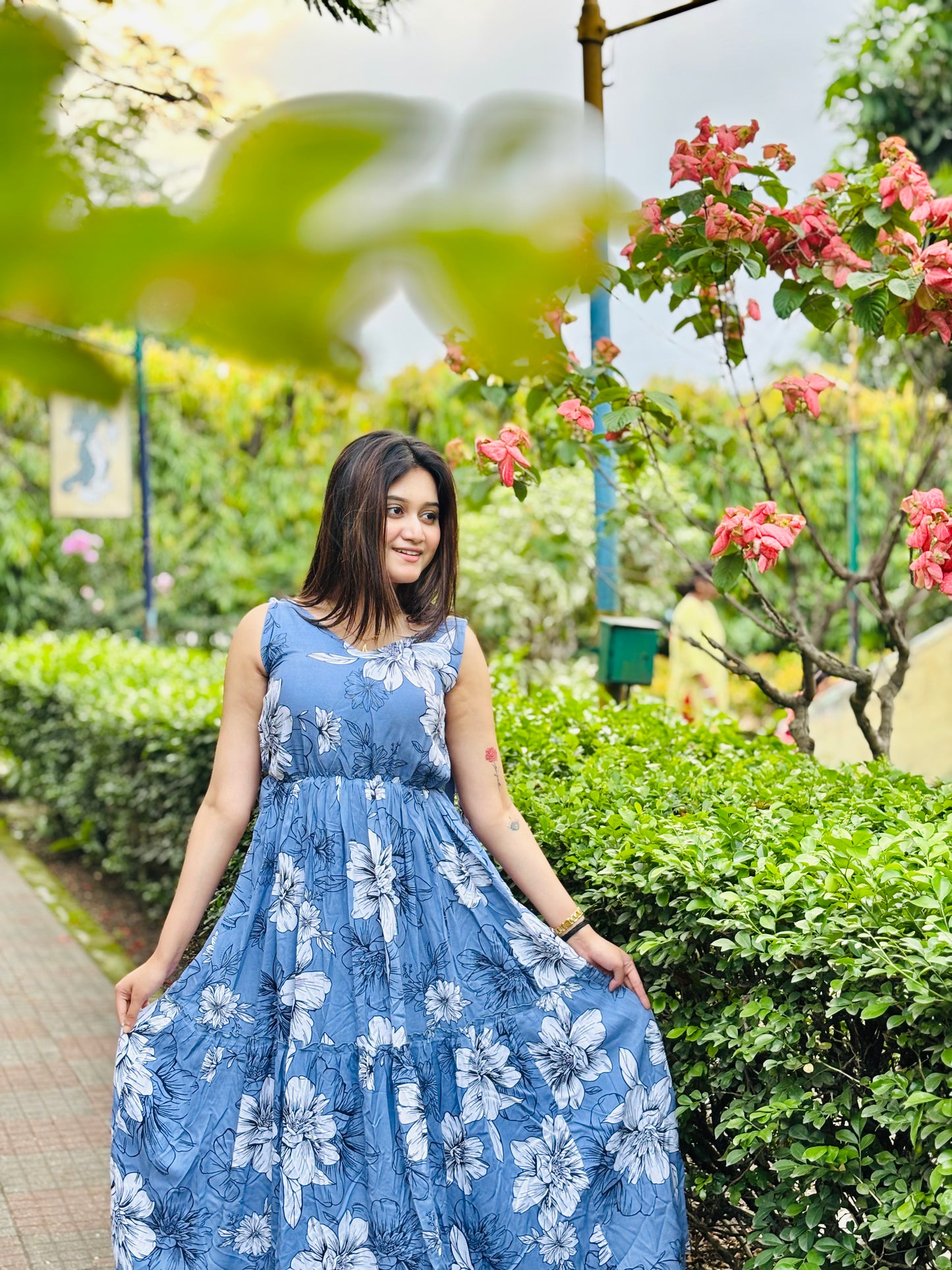 Women reyon printed dress