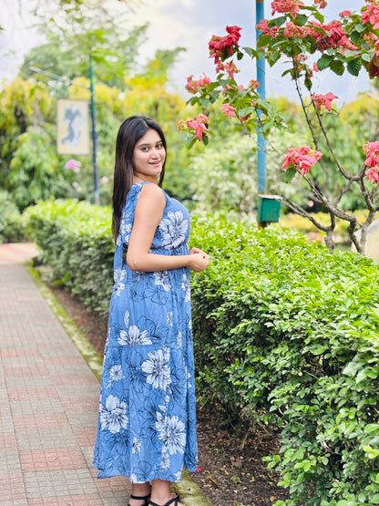Women reyon printed dress