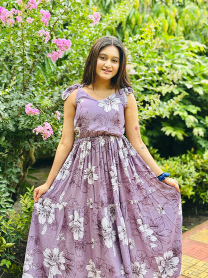 Women reyon printed dress