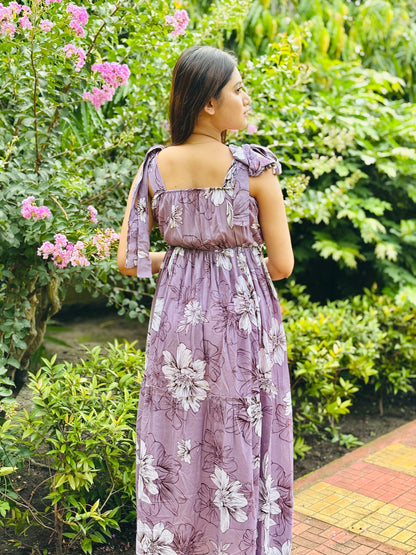 Women reyon printed dress