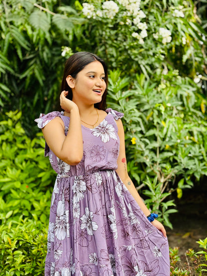 Women reyon printed dress