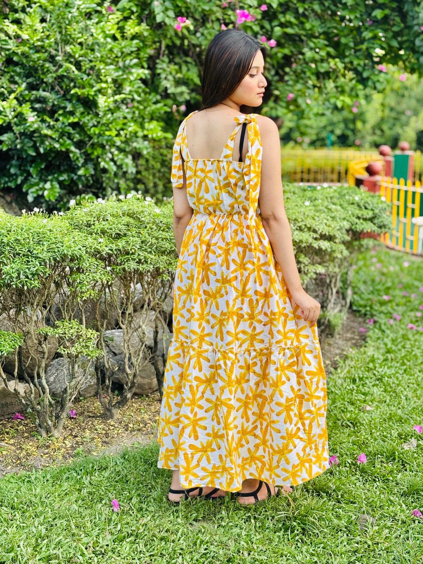 Women reyon printed dress