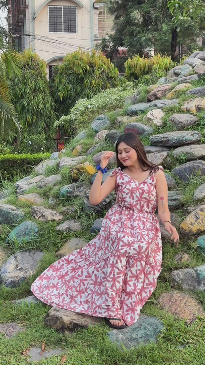 Women reyon printed dress
