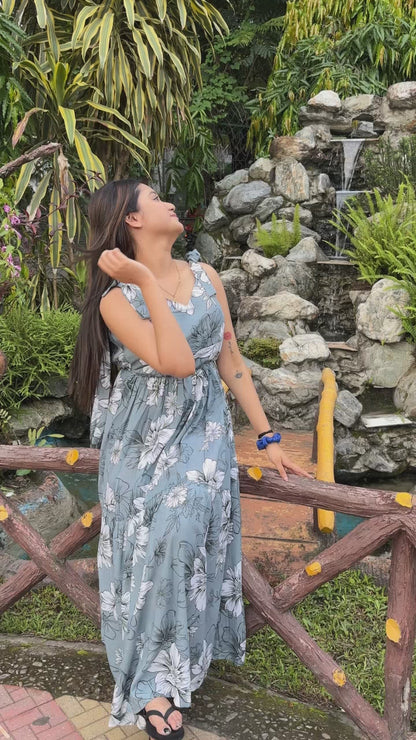 Women reyon printed dress