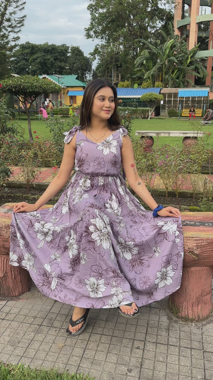 Women reyon printed dress