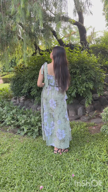 Women reyon printed dress